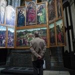 La Adoración del Cordero Mistico den Van Eyck en Gante, Flandes, Bélgica